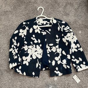 Blue and white floral jacket